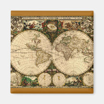 Old World Map  Gifts Refrigerator Magnets
