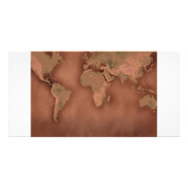 old world map picture card