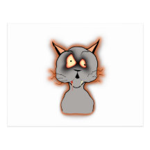 Old Zombie Kitty Post Card