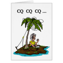 Older Ham on Island With Rig Greeting Card