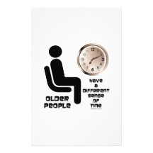 Older People Have A Different Sense Of Time Clock Stationery