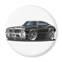Olds Cutlass Black car Fridge Magnets