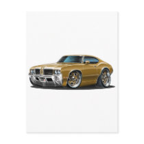 Olds Cutlass Brown Car Post Cards