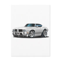 Olds Cutlass White Car Postcard