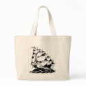 Olds Skool Tattoo Sailing Ship Navy bags