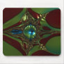 Olive Burgundy Fractal Mouse Pads