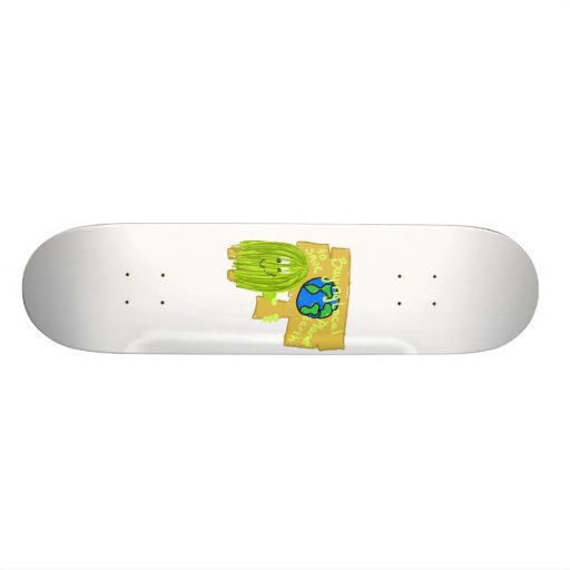 Olive Buying local to save planet earth Skate Board Decks