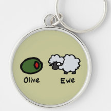 Olive Ewe Keychain