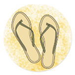 Olive Flip Flops Sticker
