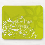 Olive florals mouse pad