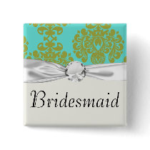 olive green and tiffany fleur damask pins