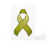 Olive Green Awareness Ribbon Card