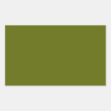 Olive Green Rectangle Sticker