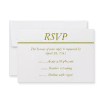 Olive Green RSVP Card
