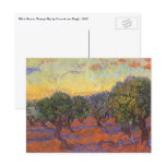 Olive Grove, Orange Sky by Vincent van Gogh