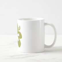 olive hibiscus aloha flower mugs