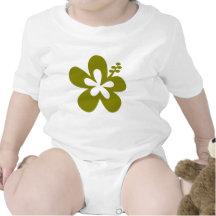 olive hibiscus aloha flower t-shirts