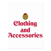 Olive (I Love) Clothing and Accessories postcards
