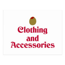 Olive (I Love) Clothing and Accessories postcards