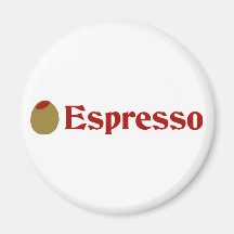 Olive (I Love) Espresso Magnets