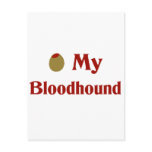 Olive (I Love) My Bloodhound postcards