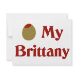 Olive (I Love) My Brittany invitations