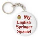 Olive (I Love) My English Springer Spaniel keychains