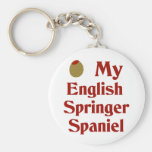 Olive (I Love) My English Springer Spaniel Keychain