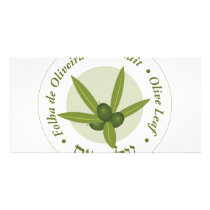 Olive leaf Seal folha de oliveira ale zait Customized Photo Card