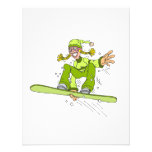 Olive Snowboard Girl Custom Invite