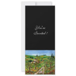 OLIVE TREES IN TUSCANY, green black invitations