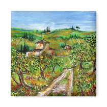 OLIVE TREES IN TUSCANY FRIDGE MAGNETS