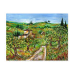 Olive trees in Tuscany postcards