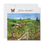 OLIVE TREES IN TUSCANY,yellow green white invitations