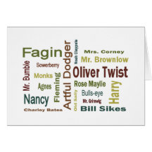 Oliver Twist Characters Card