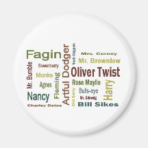 Oliver Twist Characters Fridge Magnets