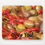 olives and jalepenos, Olive You! mousepad