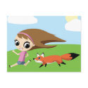 Olivia and Cheddar the Fox postcards