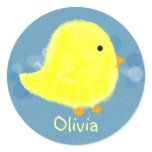 Olivia Cute Baby Chick Sticker