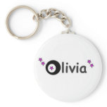 olivia name with stars keychains