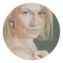 Olivia Portrait by David Wells stickers