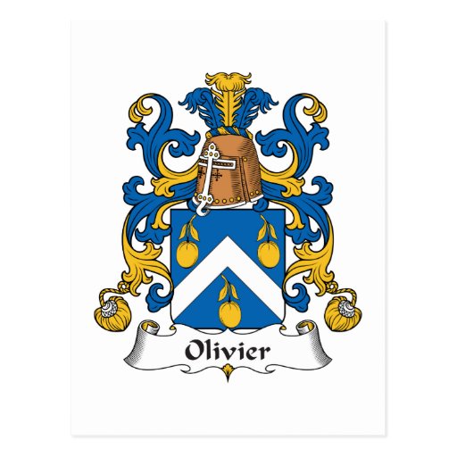 Olivier Family Crest Postcard Zazzle
