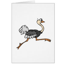 Ollie Ostrich Greeting Cards