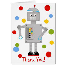 Ollie The Robot Greeting Card
