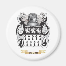 Olver Coat of Arms (Family Crest) Refrigerator Magnets