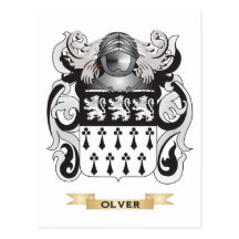 Olver Coat of Arms (Family Crest) Postcard