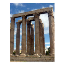 olympian zeus columns postcards