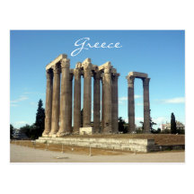 olympian zeus greece post card