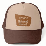 Olympic National Forest (Sign) hats