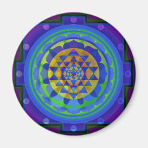 Om (AUM) Yantra mandala Fridge Magnet